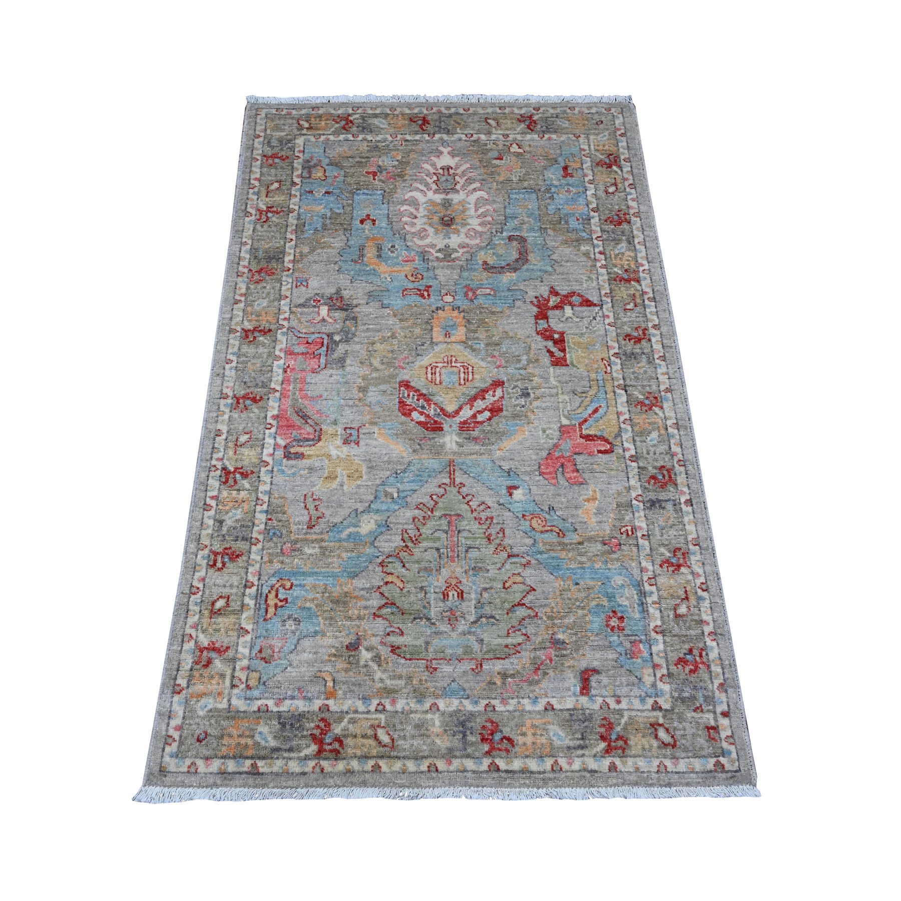Transitional Wool Hand-Knotted Area Rug 3'0